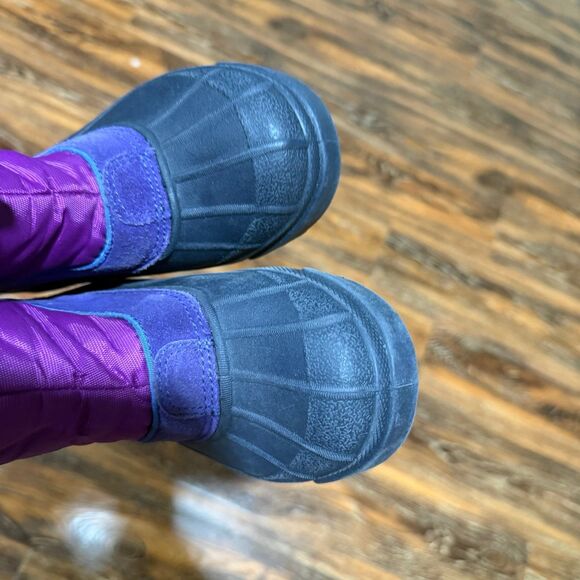 Columbia Size 12 Girls Purple Suede Snow Boots Winter Shoes Vintage Y2K Toddler - Picture 9 of 9
